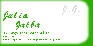 julia galba business card